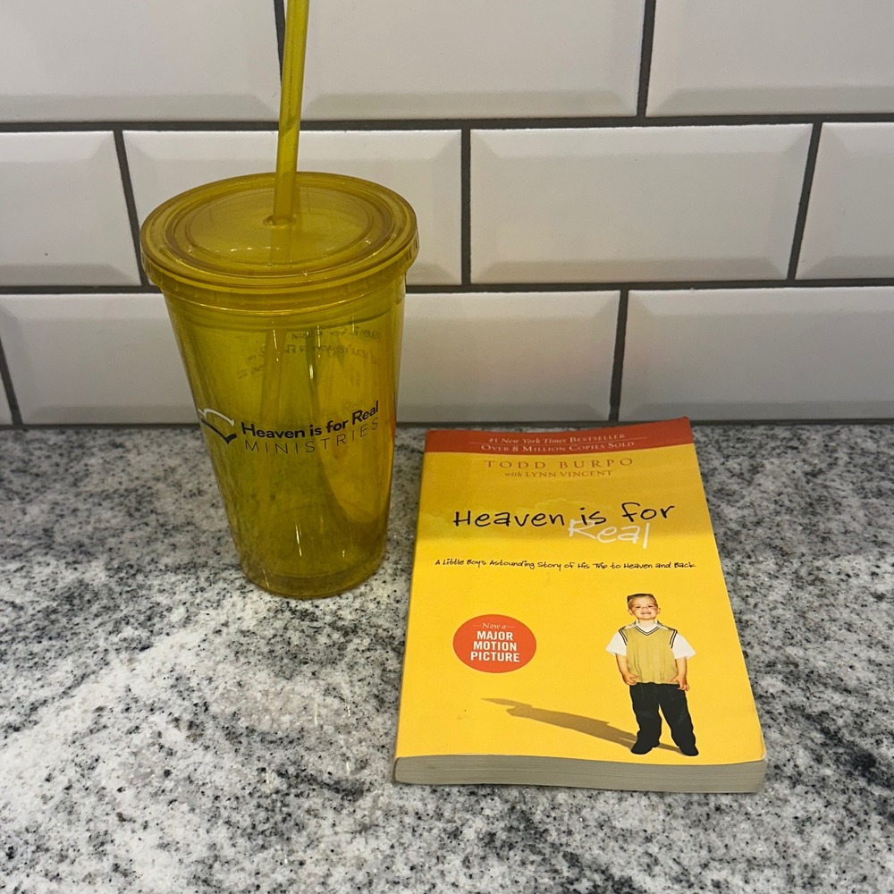 Thomas Nelson Heaven Is For‎ Real Book & Tumbler Set Yellow Inspirational